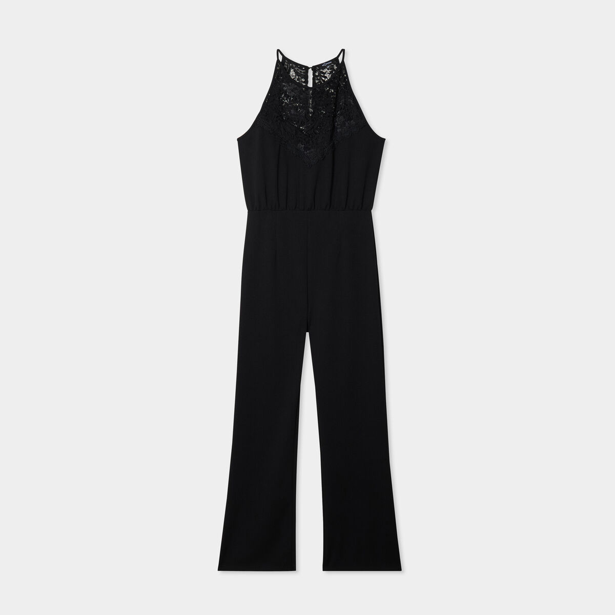 Combinaison pantalon avec dentelle noir femme