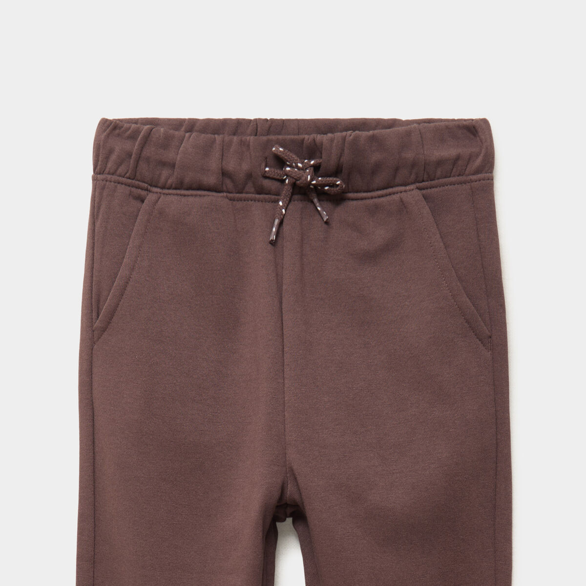 Pantalon jogging regular 2 poches marron fonc&eacute; gar&ccedil;on