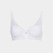 Soutien-gorge foulard padd&eacute; dentelle blanc femme