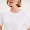 T-shirt manches courtes col rond coton blanc femme