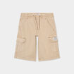 Bermuda cargo coton beige garçon