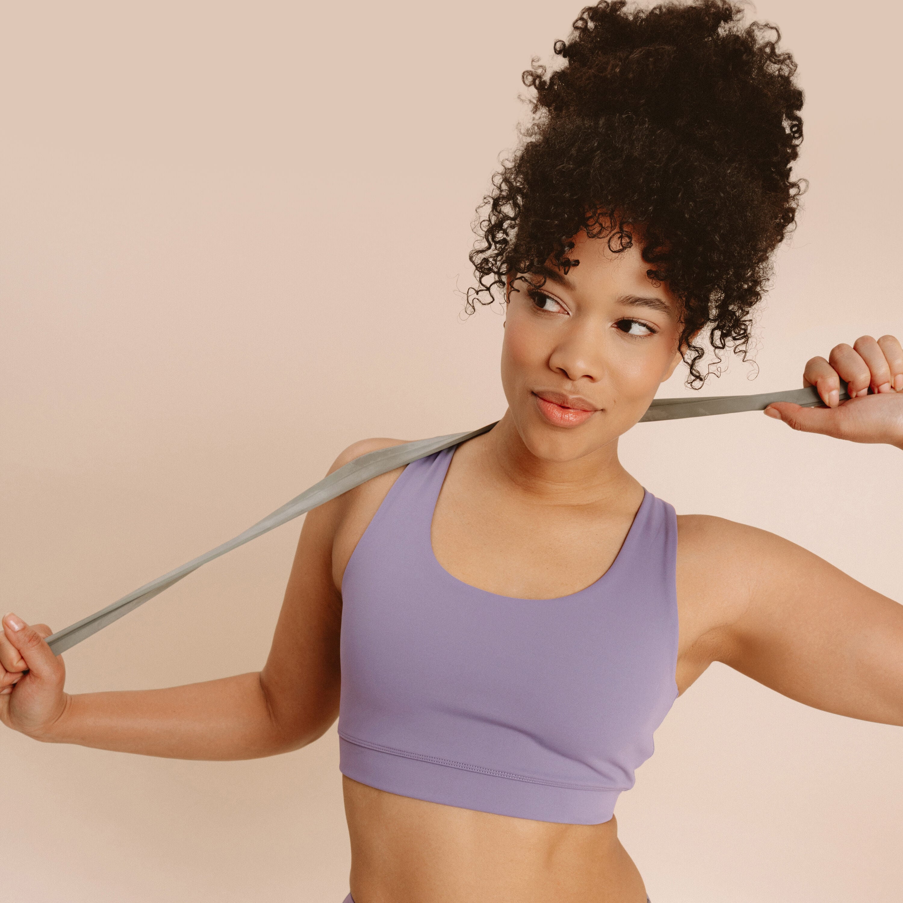 Brassière de sport dos nageur violet femme