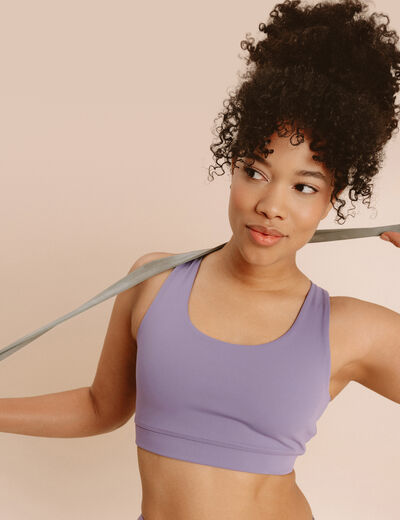 Brassi&egrave;re de sport dos nageur violet femme