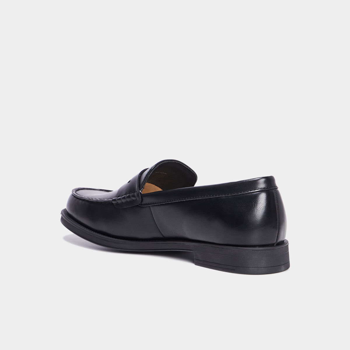 Mocassins à bout rond noir homme