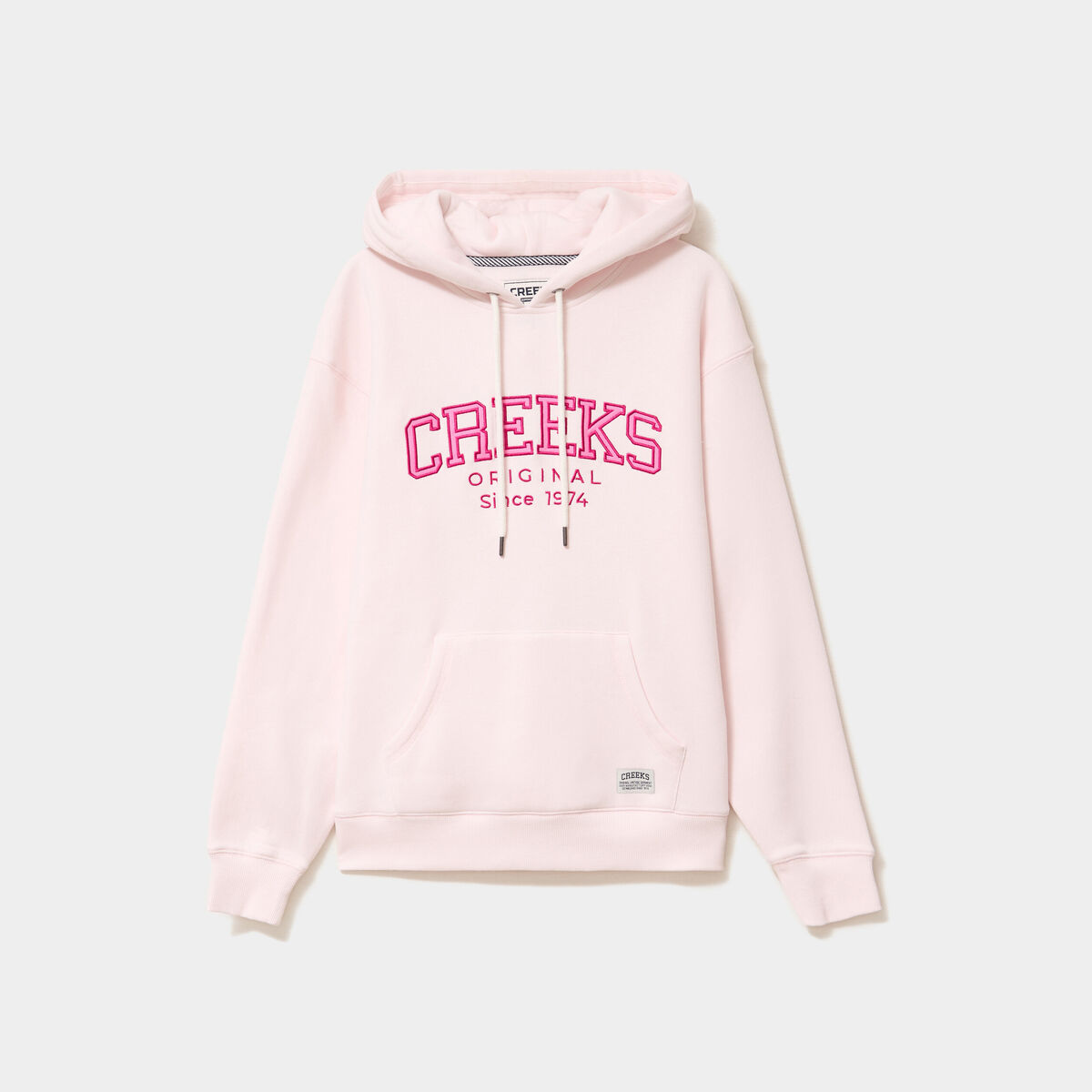 Sweat &agrave; capuche hoodie rose clair femme