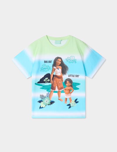 T-shirt manches courtes coton Vaiana multicolore fille
