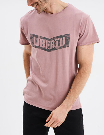 T-shirt manches courtes coton parme homme
