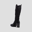 Bottes zippées orange foncé femme