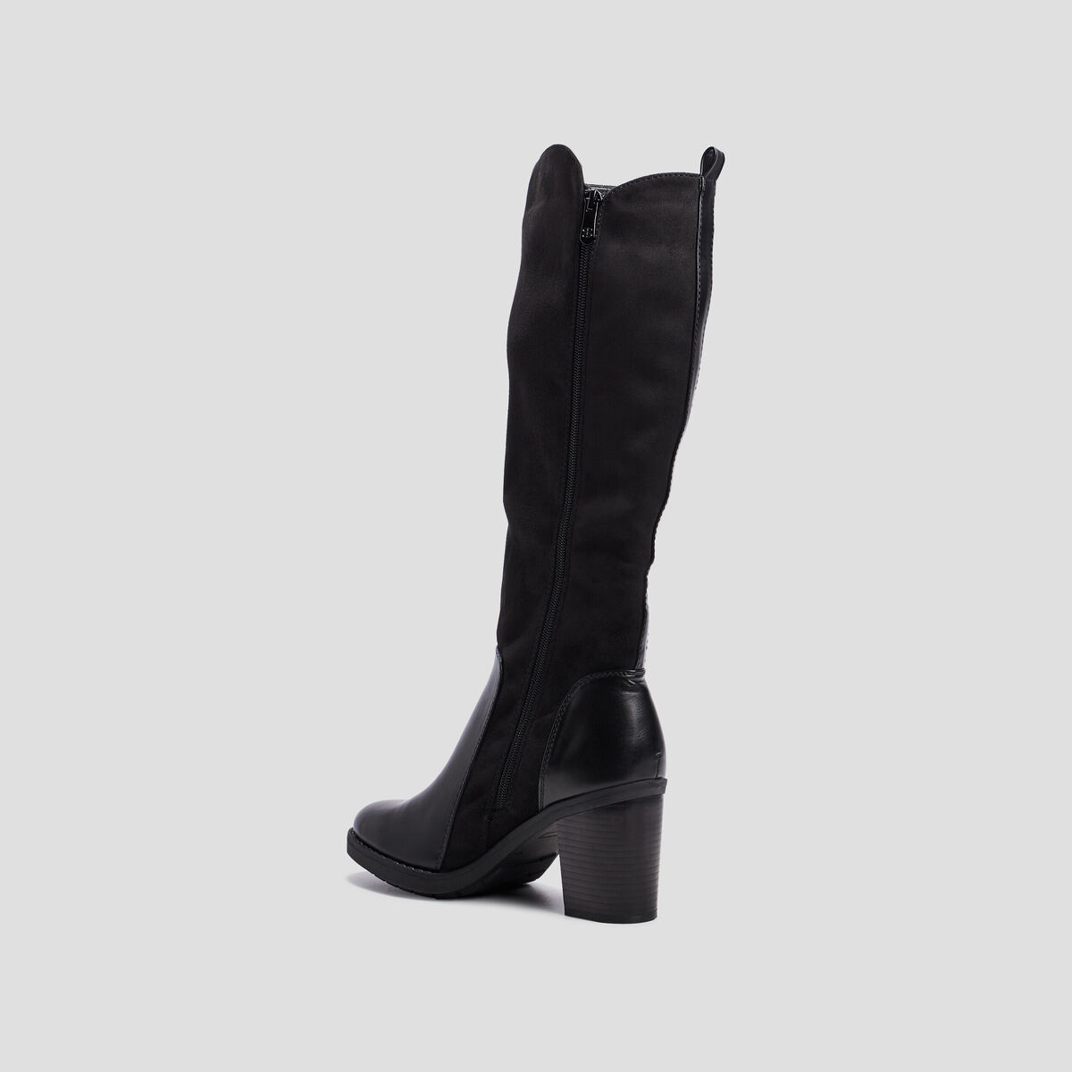 Bottes zippées orange foncé femme
