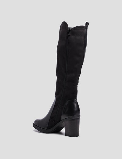Bottes zippées orange foncé femme