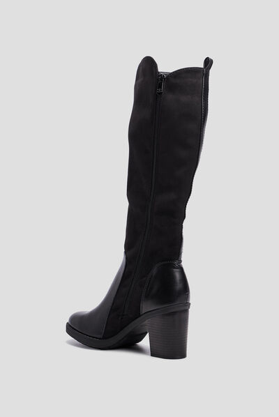 Bottes zippées orange foncé femme