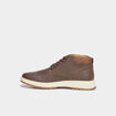Baskets montantes &agrave; lacets marron homme