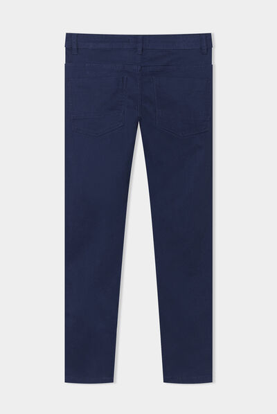 Pantalon slim stretch bleu marine garçon
