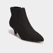 Boots effet su&eacute;dine kitten heels 2 cm noir femme