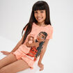 Ensemble pyjama short coton Vaiana rose saumon fille