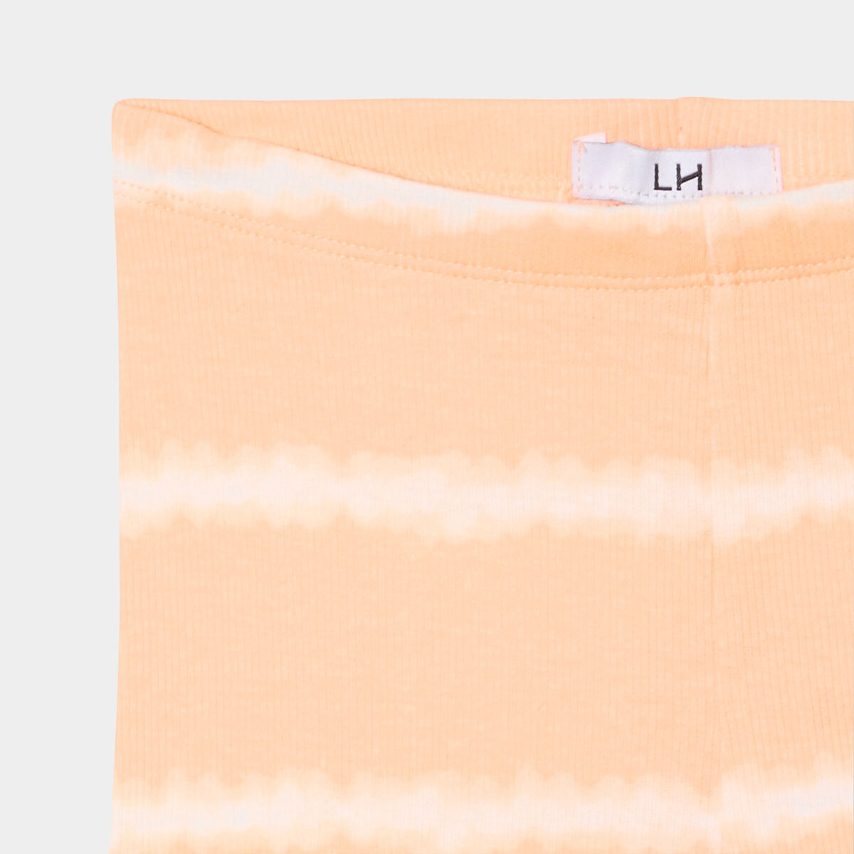Legging cycliste côtelé coton orange fluo fille
