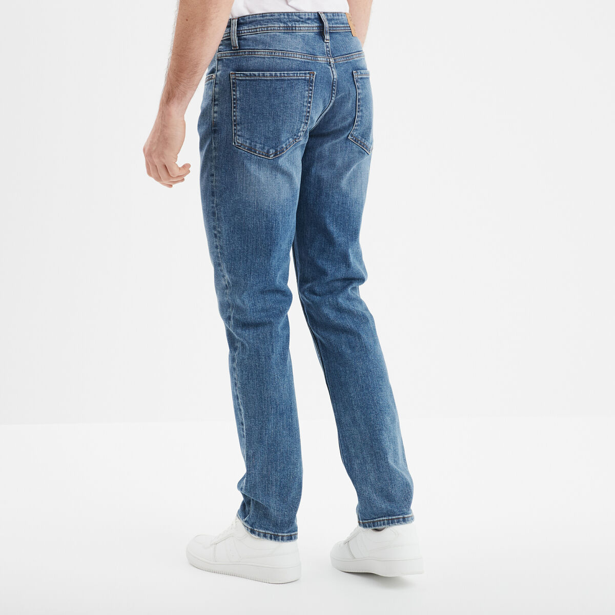 Jeans denim straight 5 poches denim double stone homme