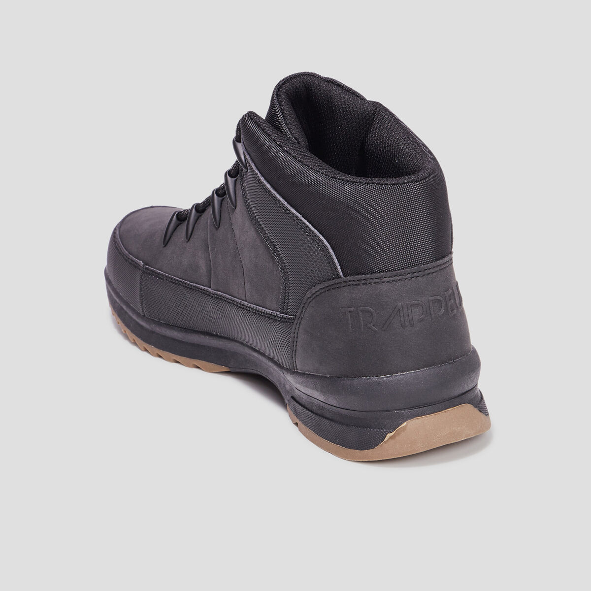 Bottines montantes &agrave; lacets noir homme