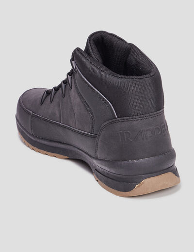Bottines montantes &agrave; lacets noir homme