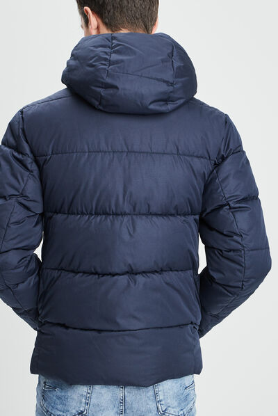 Doudoune droite courte bleu marine homme