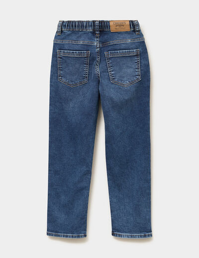 Jeans jogger droit denim stone gar&ccedil;on