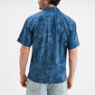 Chemise en coton manches courtes bleu pétrole homme