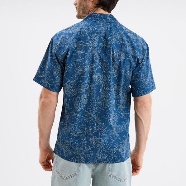chemise en coton manches courtes bleu petrole homme Chemise en coton manches courtes bleu pétrole homme