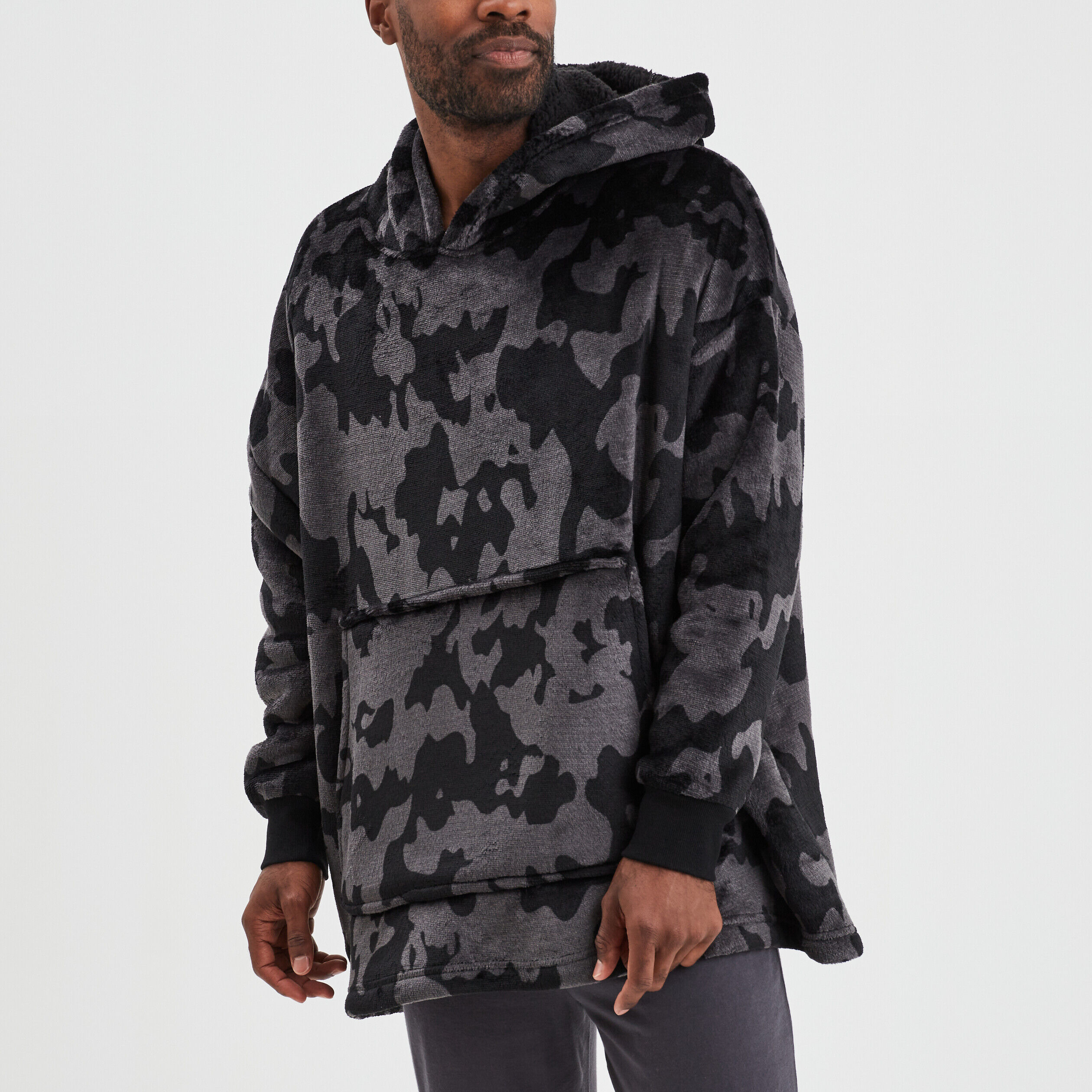 Sweat de pyjama oversize velours noir homme LH