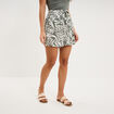 Short ample fluide vert kaki femme