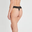 String en dentelle noir femme