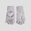 Mitaines 2-en-1 gris fille