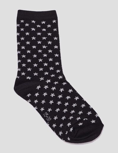 Lot 5 paires chaussettes noir femme