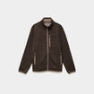 Gilet manches longues col montant marron chocolat homme