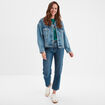 T-shirt oversize col rond coton Creeks vert foncé femme