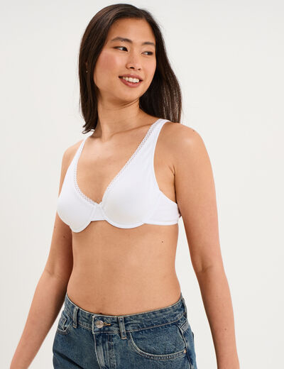 Soutien-gorge foulard coton majoritaire blanc femme