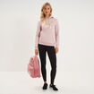 Sweat hoodie 1 poche &agrave; capuche Puma rose poudr&eacute;e femme