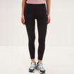 Legging de sport gainant taille haute noir femme