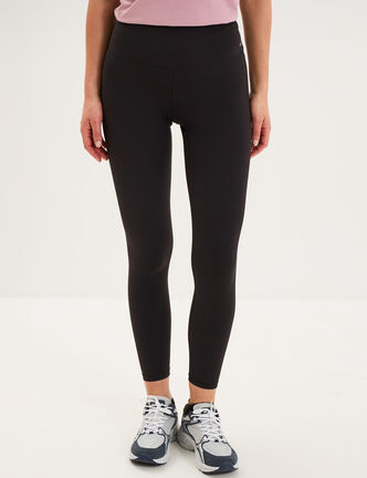Legging de sport gainant taille haute noir femme