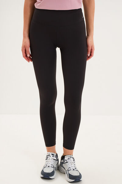 Legging de sport gainant taille haute noir femme