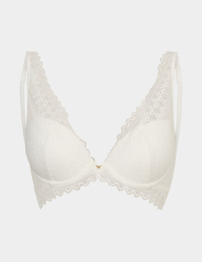 Soutien-gorge foulard dentelle blanc femme