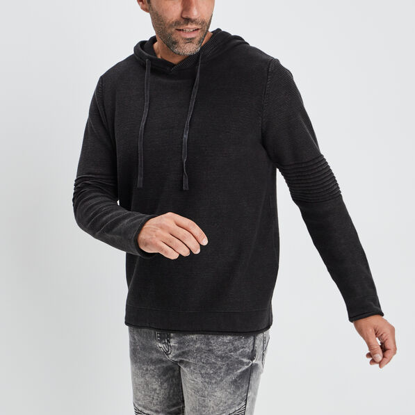 Pull à capuche Liberto gris foncé homme