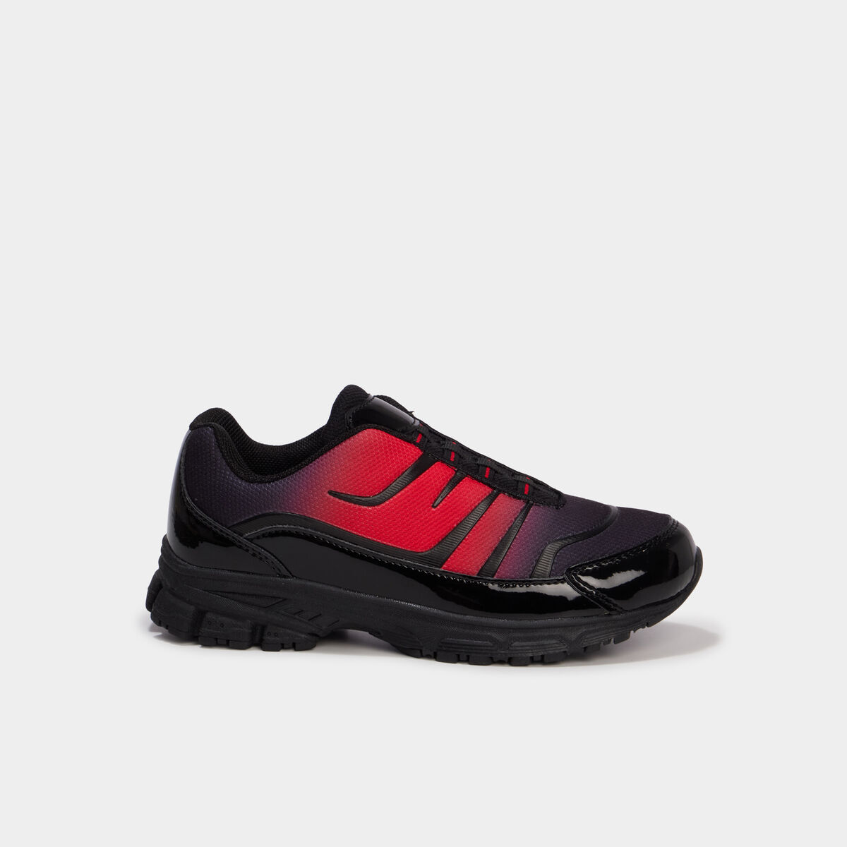 Baskets running lacets &eacute;lastiqu&eacute;es rouge gar&ccedil;on