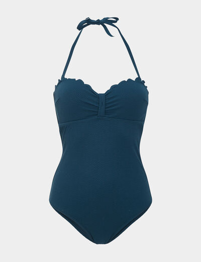 Maillot de bain une pièce bleu pétrole femme