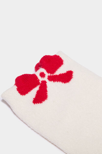 Lot 2 paires chaussettes de No&euml;l rouge femme