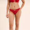 Culotte dentelle avec strass rouge femme