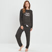 Ensemble pyjama 2 pièces gris foncé femme