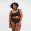 Haut de maillot de bain avec cordons noir femme grande taille