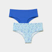 Lot 2 shortys microfibre sans couture ecru femme