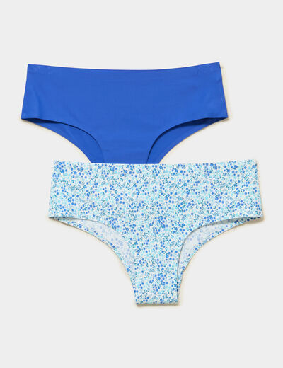 Lot 2 shortys microfibre sans couture ecru femme