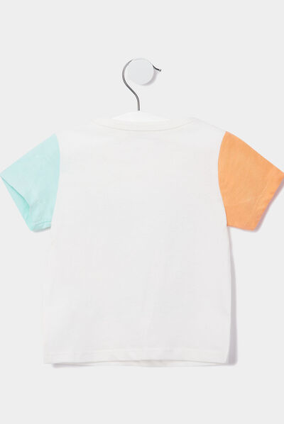 T-shirt manches courtes Creeks ecru bébé garçon